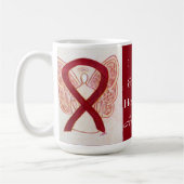 ホスピス気に認識度リボンエンジェルカスタムマググ コーヒーマグカップ (左)