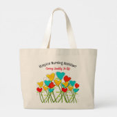 ホスピス看護助手ハート ラージトートバッグ (裏面)