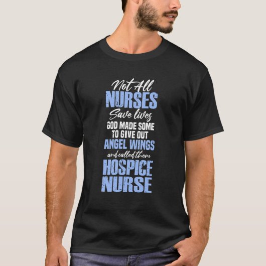 ホスピス看護師と呼ぶために天使の羽を配った Tシャツ (正面)