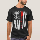 ホスピタリストのアメリカ国旗の愛国的医療ギフト Tシャツ (正面)