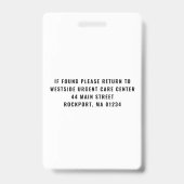 ホスピタリスト医師IDフォトバッジ バッジ (裏面)