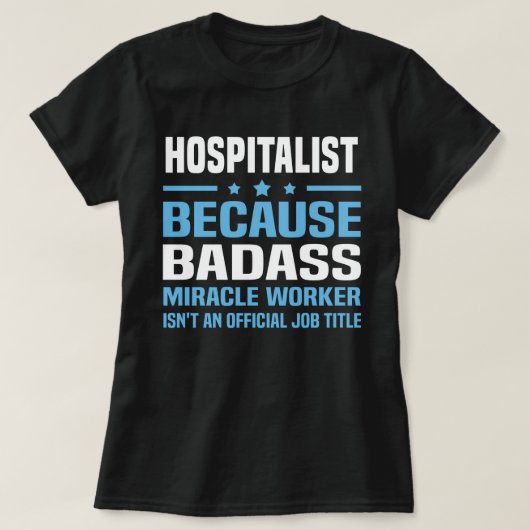 ホスピタリスト Tシャツ (デザイン正面)