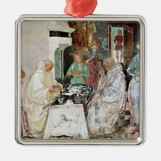 ホスピタリティを受け取っているSt.ベネディクト メタルオーナメント (正面)