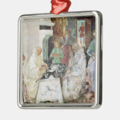 ホスピタリティを受け取っているSt.ベネディクト メタルオーナメント (左)