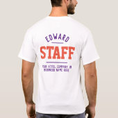 ホスピタリティスタッフTシャツ両面プリント Tシャツ (裏面)