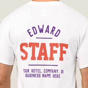 ホスピタリティスタッフTシャツ両面プリント Tシャツ