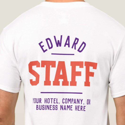 ホスピタリティスタッフTシャツ両面プリント Tシャツ