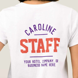 ホスピタリティスタッフTシャツ両面印刷 Tシャツ