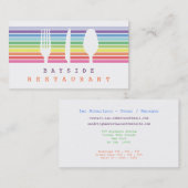 ホスピタリティフードフォークスプーン包丁ビジネスカード 名刺 (正面/裏面)