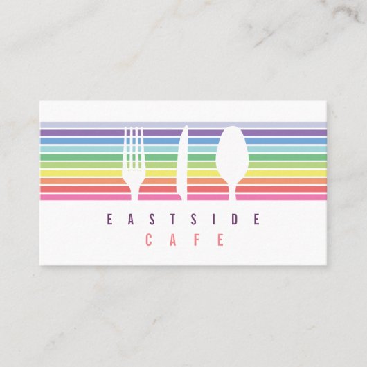 ホスピタリティレストランカフェシェフビジネスカード 名刺 (正面)