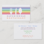 ホスピタリティレストランカフェシェフビジネスカード 名刺 (正面/裏面)