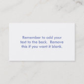 ホスピタリティ 名刺 (裏面)