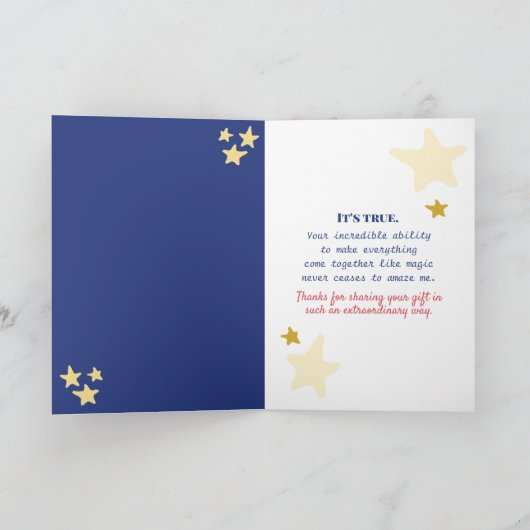 ホス感謝していス、あなたはYの女疑問に思の感謝してい人である サンキューカード (内部)