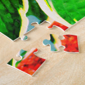 ホス葉タの緑の植物 ジグソーパズル (側面)