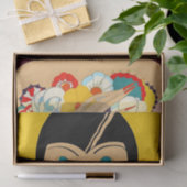 ホセ・カルロスの「フラッパと花」アールデコ 薄葉紙 (ギフト)