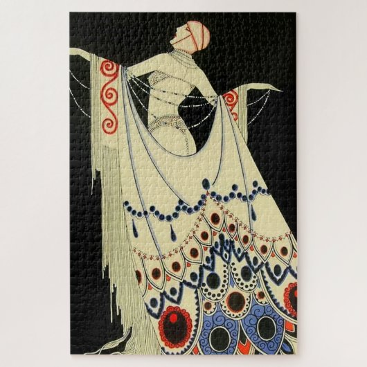 ホセ・カルロスの「宝石を飾ったガウン」アールデコ ジグソーパズル (縦)