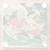 ホセ・カルロスの「水」アールデコ ガラスコースター (裏面)