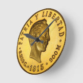 ホセ・マルティ金貨（1915年） ラウンド壁時計 (傾斜)