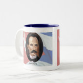 ホセ・マルティ・オンキューバ国旗 ツートーンマグカップ (正面左)