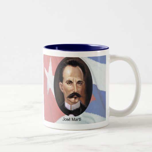 ホセ・マルティ・オンキューバ国旗 ツートーンマグカップ (右)