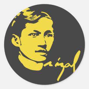 ホセRizalのステッカー ラウンドシール