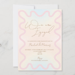 ホタテのエッジ波縁ど婚約パーティ 招待状