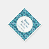 ホタテのフローラカスタムカラー誕生日 スタンダードカクテルナプキン (角)