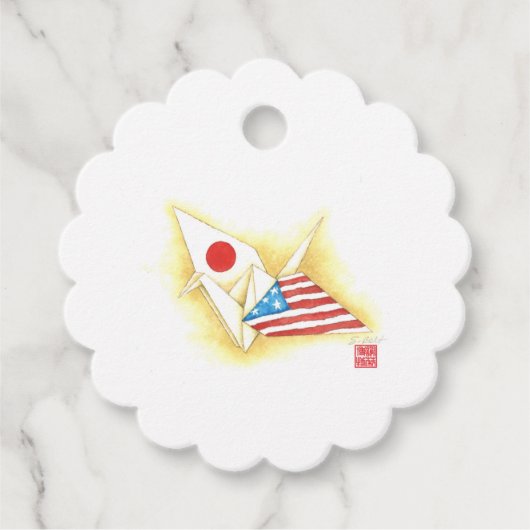 ホタテのメッセージカード~日本・アメリカ友情 フェイバータグ (正面)