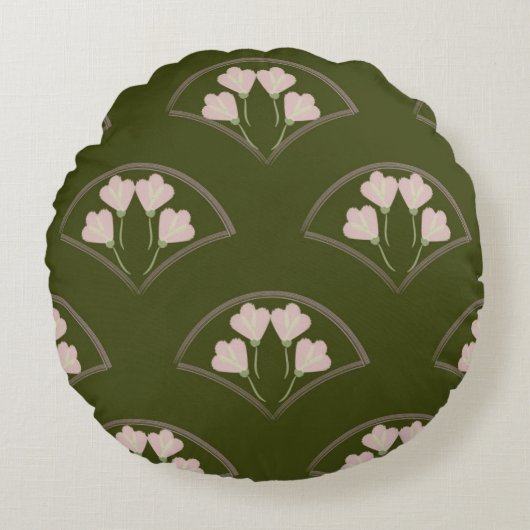 ホタテの庭 ラウンドクッション (正面)