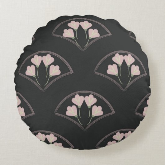 ホタテの庭 ラウンドクッション (正面)