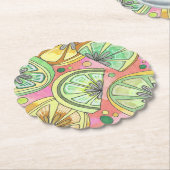 ホタテの石灰岩 ペーパーコースター (アングル)