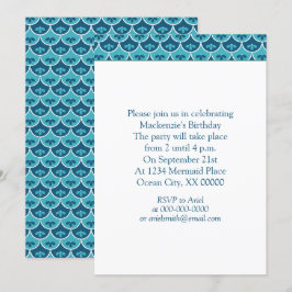 ホタテの花柄 カスタムカラー パーティー 招待状