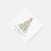ホタテの貝殻のクリスマス スタンダードカクテルナプキン (角)