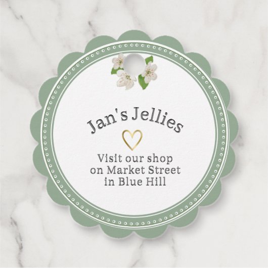 ホタテエレガントナシ保存贈答用ラベルグ淡い色のリーン フェイバータグ (裏面)