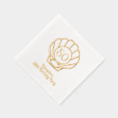 ホタテエレガント貝の貝殻の誕生日パーティー#2 箔ナプキン (右)