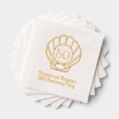 ホタテエレガント貝貝貝貝殻記念日パーティー2 箔ナプキン (インサイチュ (積み重ね))