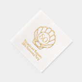 ホタテエレガント貝貝貝貝殻記念日パーティー2 箔ナプキン (右)