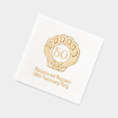 ホタテエレガント貝貝貝貝貝類周年記念パーティー 箔ナプキン (左)