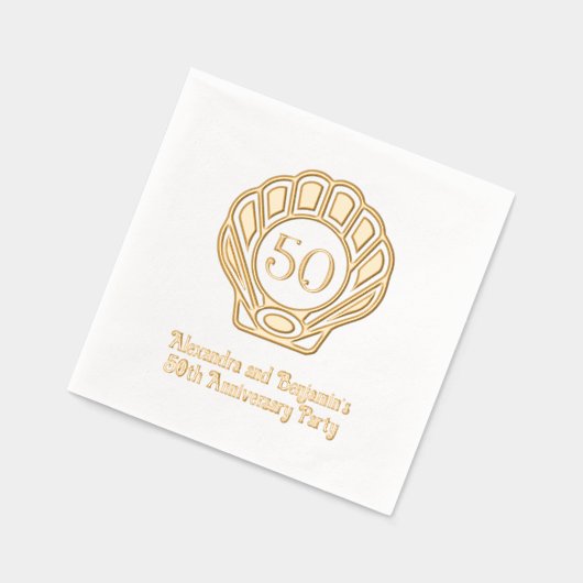 ホタテエレガント貝貝貝貝貝類周年記念パーティー 箔ナプキン (左)