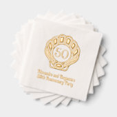 ホタテエレガント貝貝貝貝貝類周年記念パーティー 箔ナプキン (インサイチュ (積み重ね))