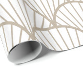 ホタテガイのベージュと白の模様 ラッピングペーパー (ロールコーナー)