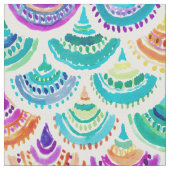 ホタテガイカラフルレインボーマキタ ファブリック (クローズアップ)