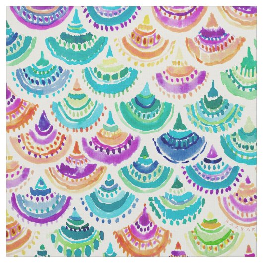 ホタテガイカラフルレインボーマキタ ファブリック (見本)