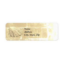 ホタテガイ砂浜 ラベル