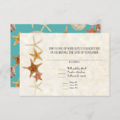 ホタテガイ貝殻モダン模様 出欠カード (正面/裏面)