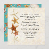 ホタテガイ貝殻モダン模様 招待状 (正面/裏面)