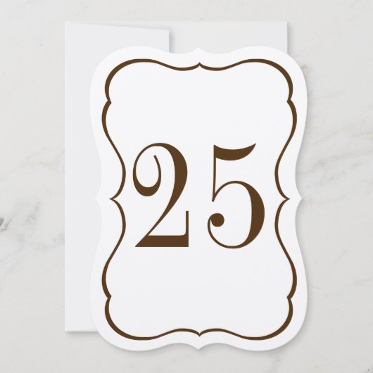 ホタテテーブルナンバー 招待状 (正面)