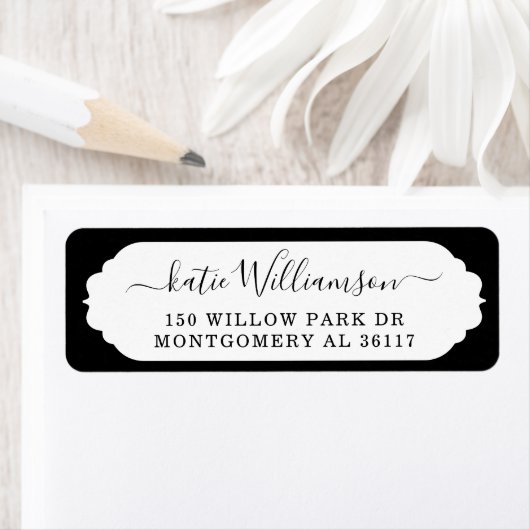 ホタテパーソナライズされたム書道黒 ラベル (インサイチュ)