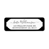 ホタテパーソナライズされたム書道黒 ラベル (正面)