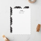 ホタテパーソナライズされたロのエッジのノートカード（弓付） ノートカード (正面/裏面インサイチュ)